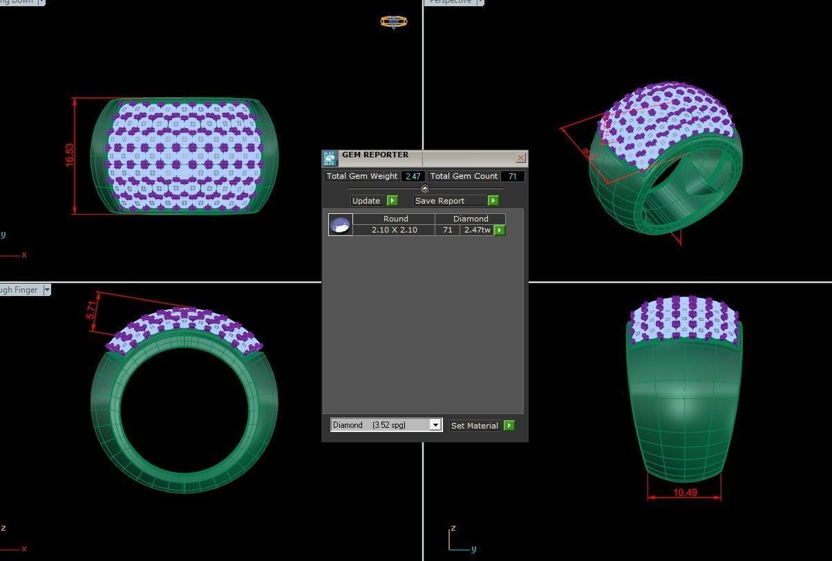 Diamond Man Ring Cad  MR  329 3D print model_6