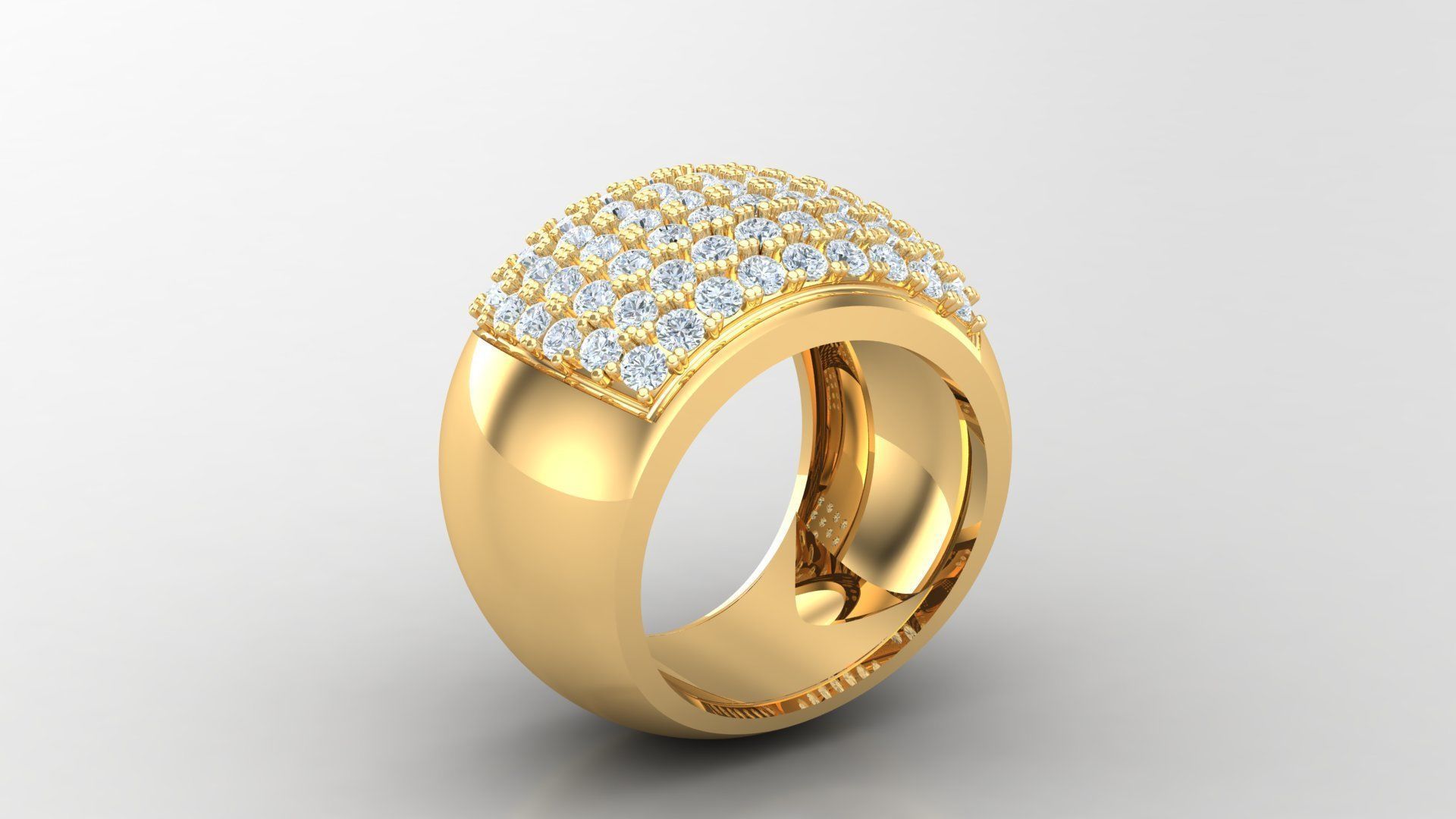 Diamond Man Ring Cad  MR  329 3D print model_1
