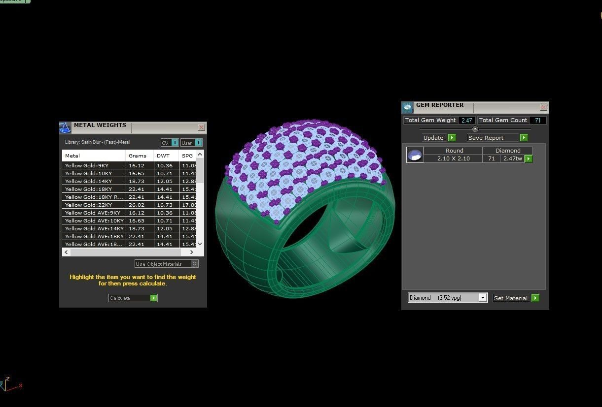 Diamond Man Ring Cad  MR  329 3D print model_5