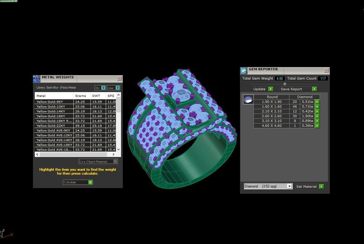 Diamond Man Ring Cad  MR  328 3D print model_5