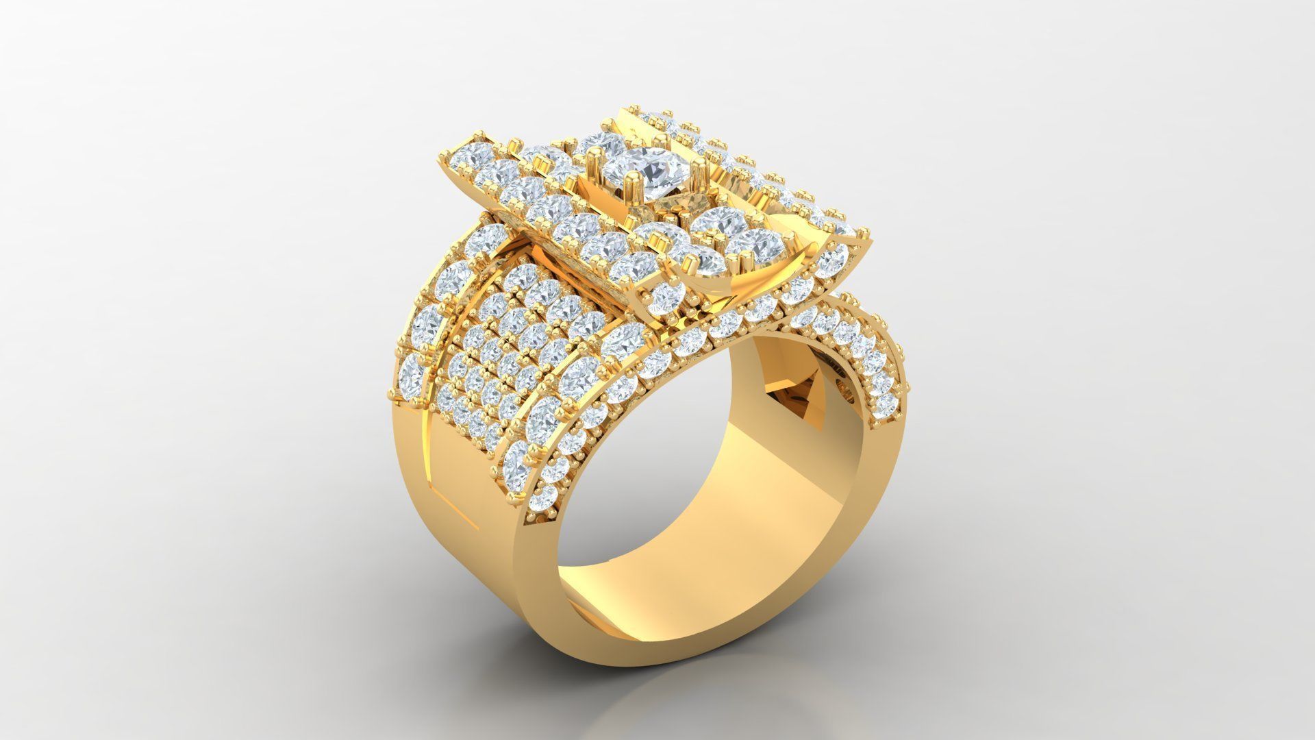 Diamond Man Ring Cad  MR  328 3D print model_1
