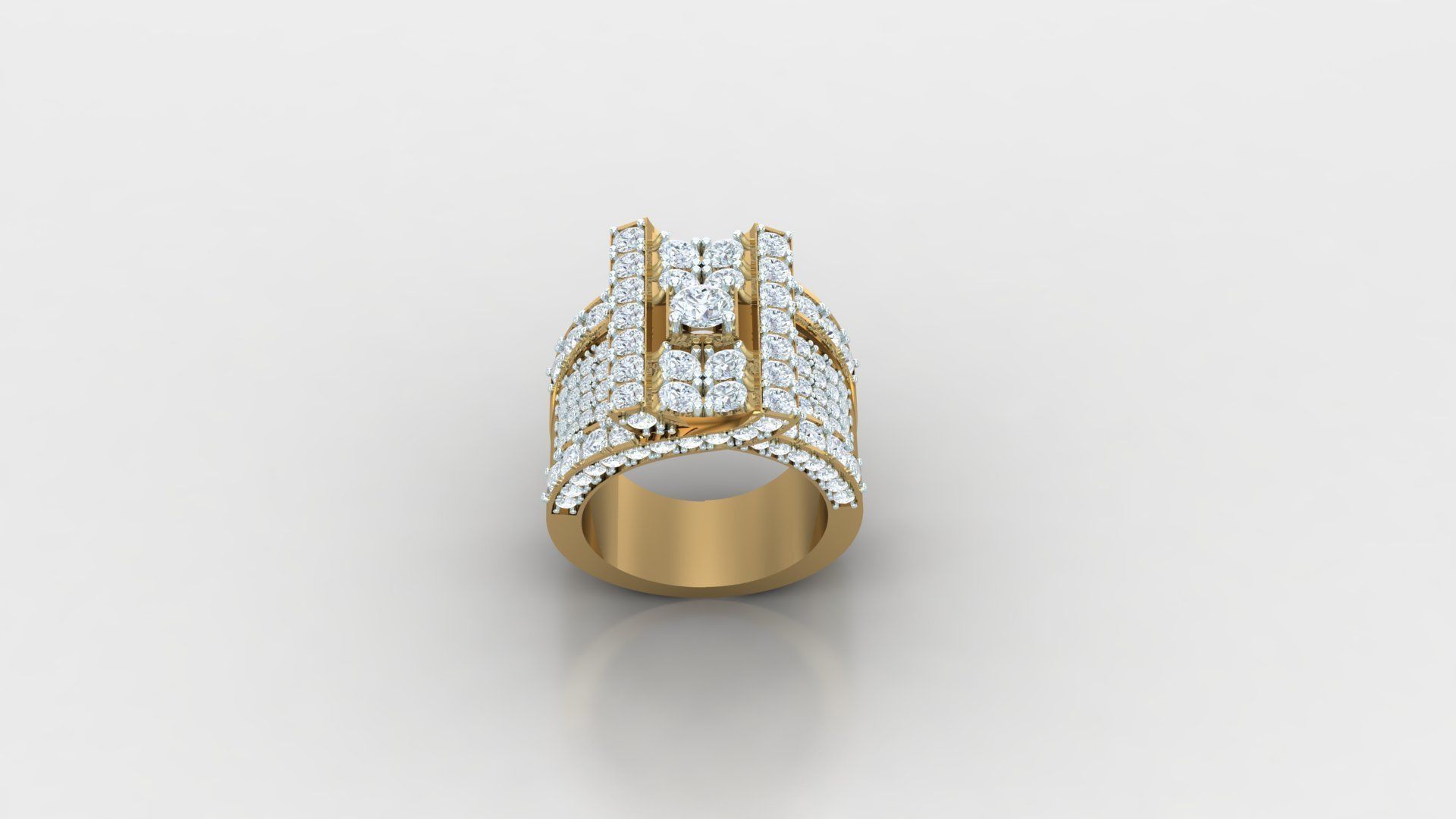 Diamond Man Ring Cad  MR  328 3D print model_2