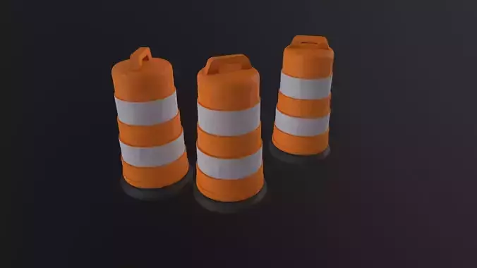 Construction Barrel 3D Model