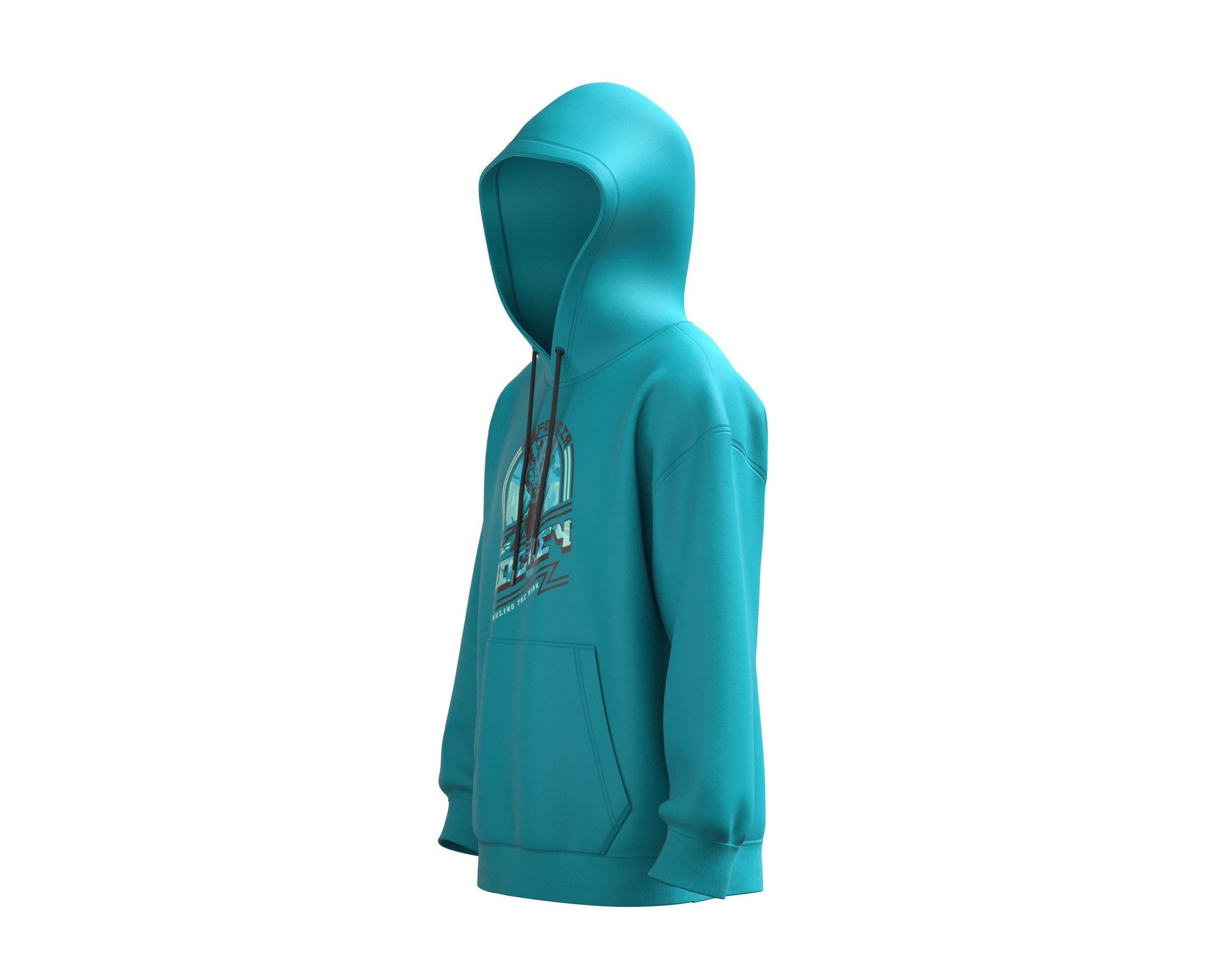 Mens Hoodie-Hockey 3D model_5