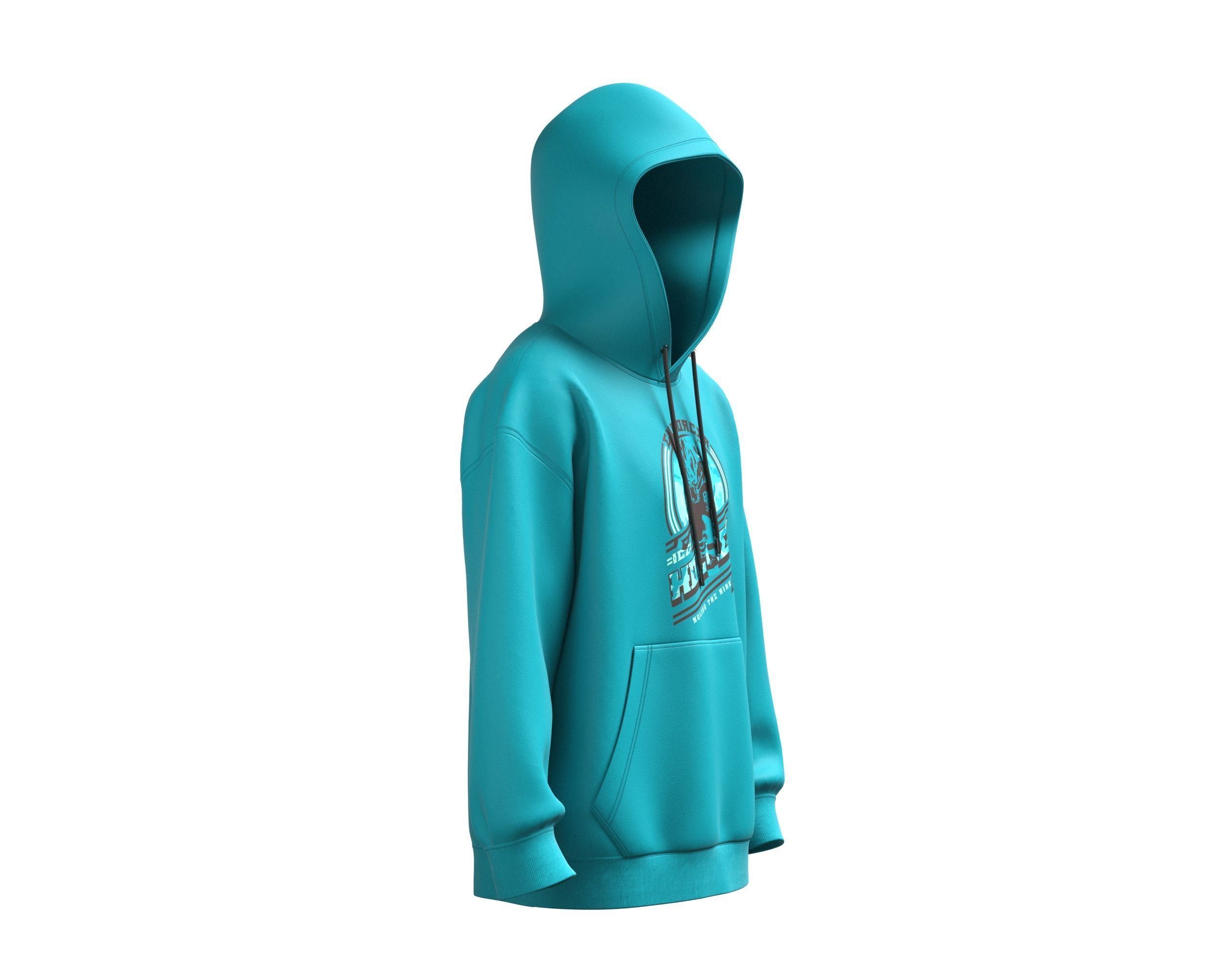 Mens Hoodie-Hockey 3D model_1