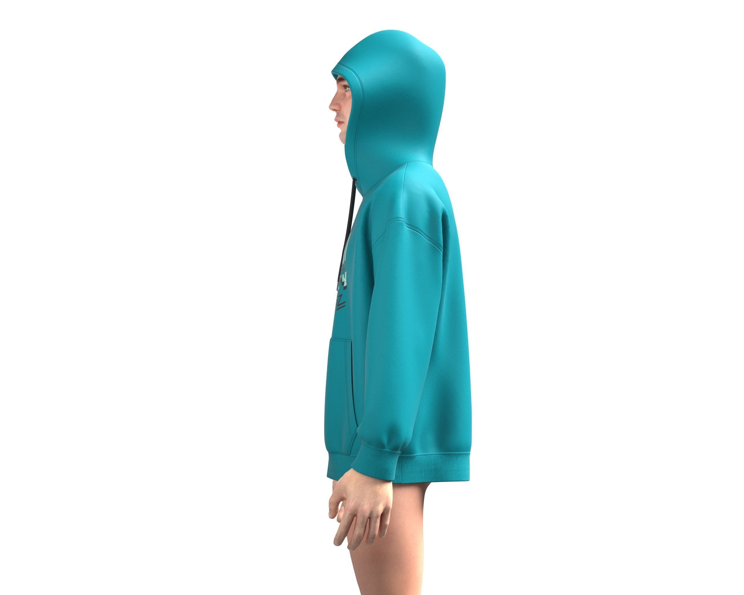 Mens Hoodie-Hockey 3D model_9