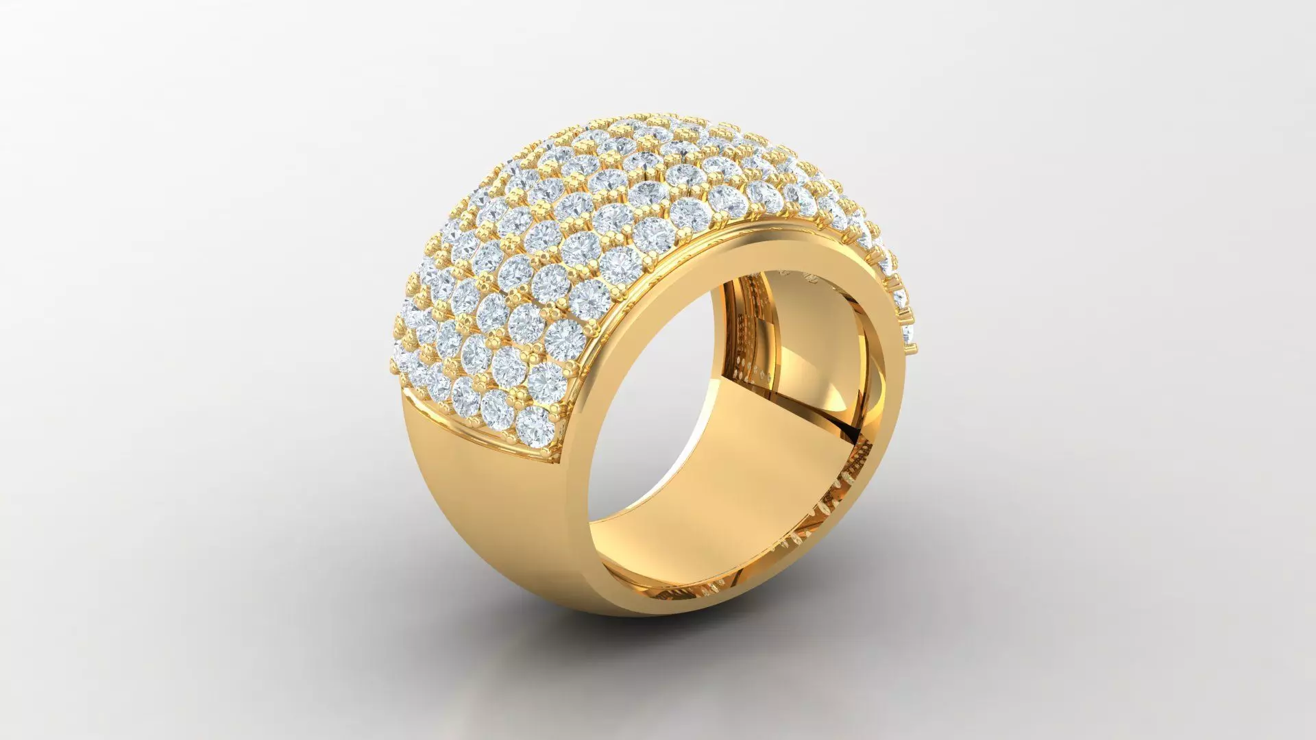 Diamond Man Ring Cad MR 327 3D print model_0