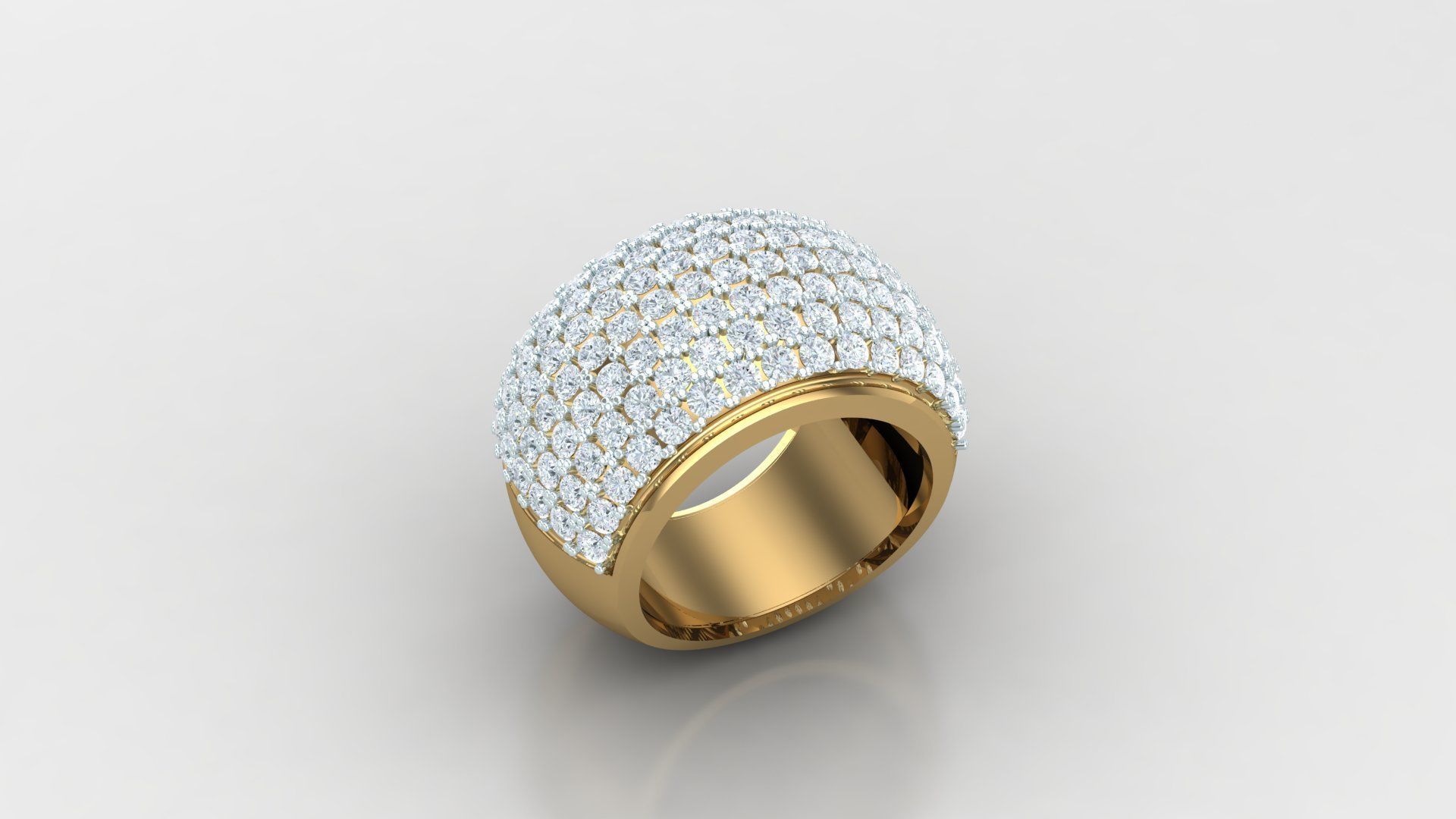 Diamond Man Ring Cad MR 327 3D print model_1