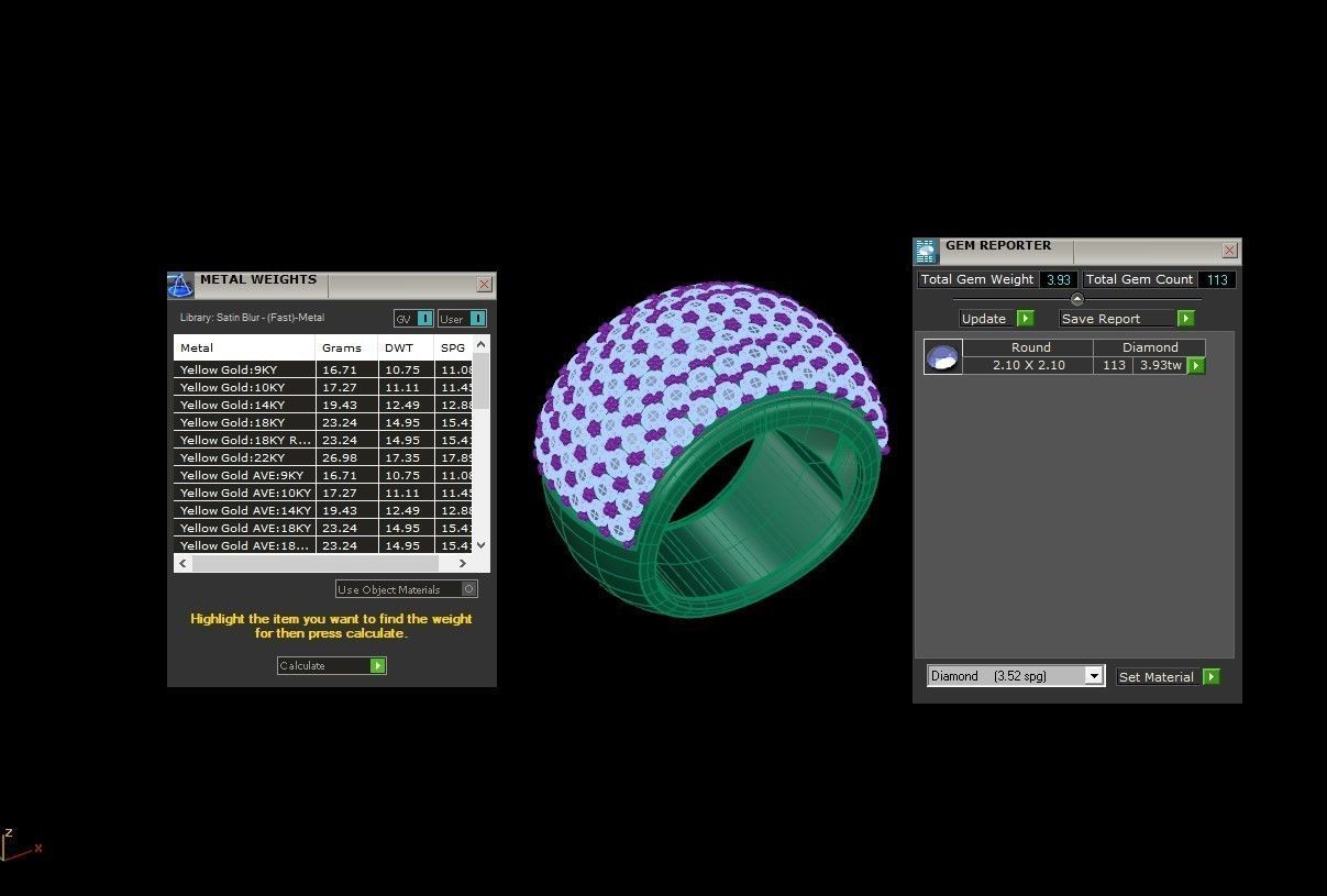 Diamond Man Ring Cad MR 327 3D print model_5