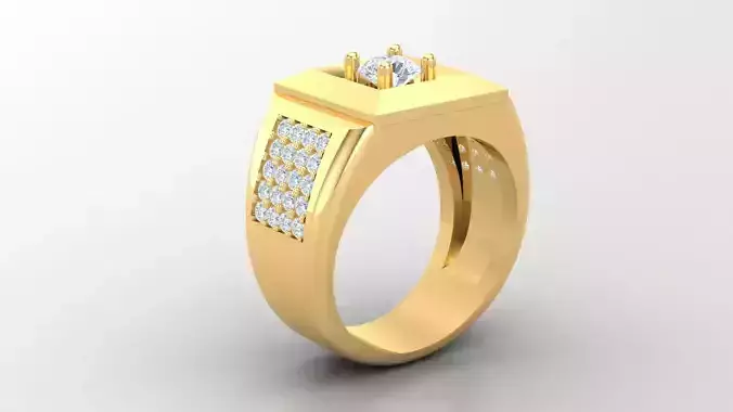 Diamond Man Ring Cad  MR  325
