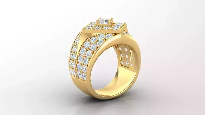 Diamond Man Ring Cad  MR  322