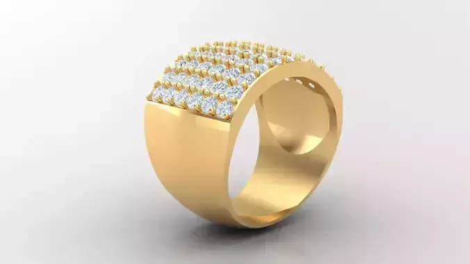 Diamond Man Ring Cad  MR  32 3D print model