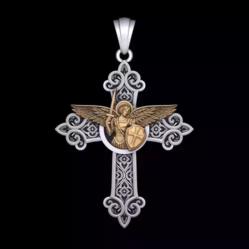 Cross with archangel Michael 