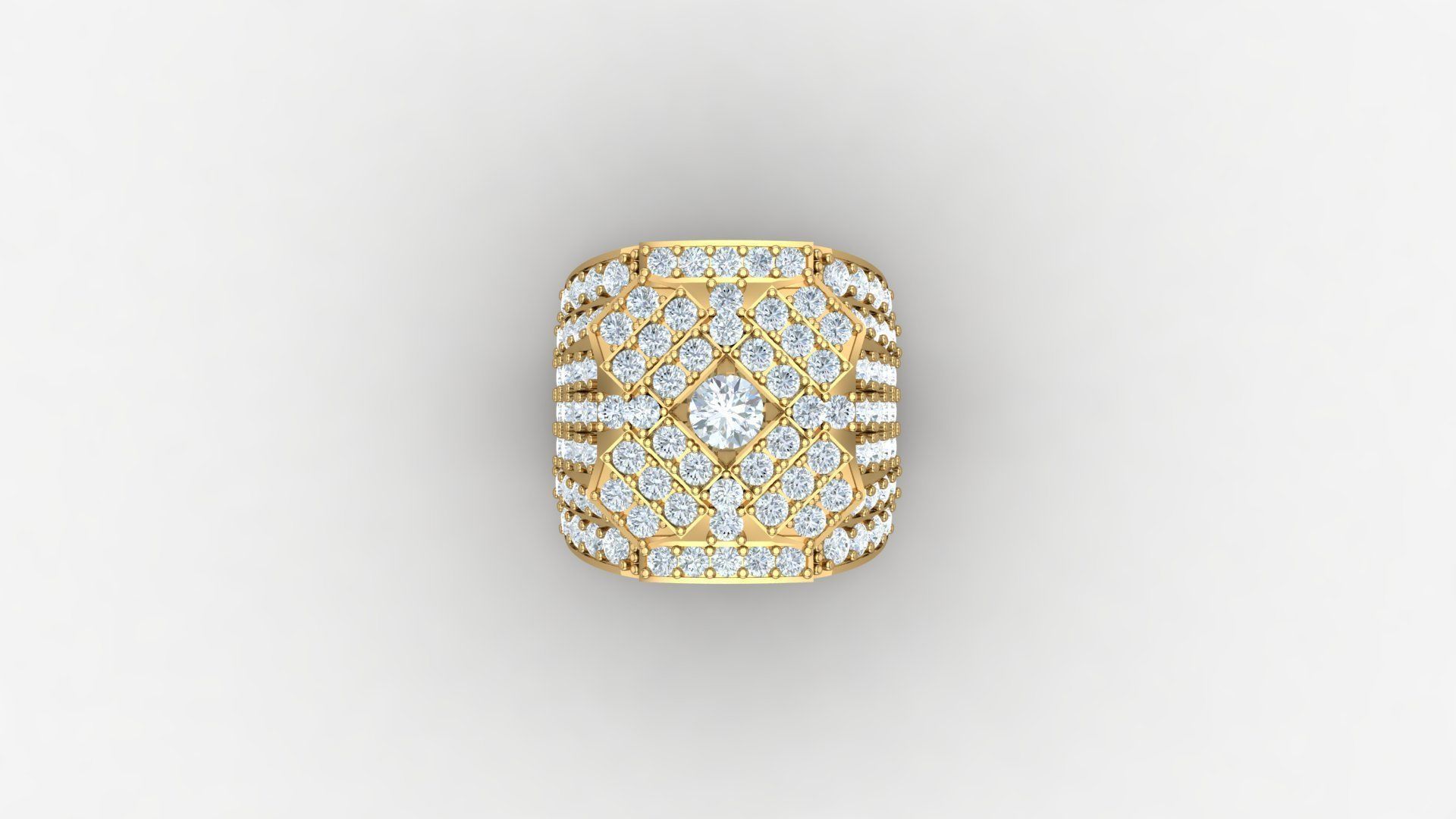 Diamond Man Ring Cad  MR  319 3D print model_4