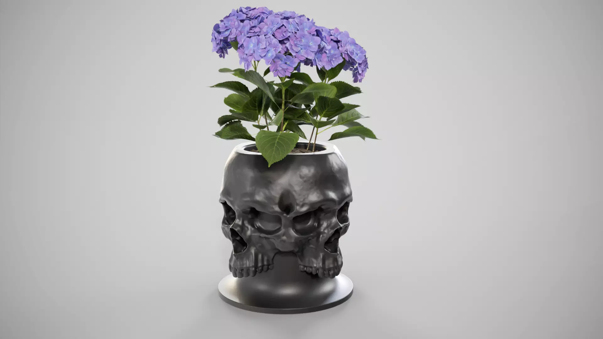 Skull - Stationery stand or vase for flowers 3D print model_0