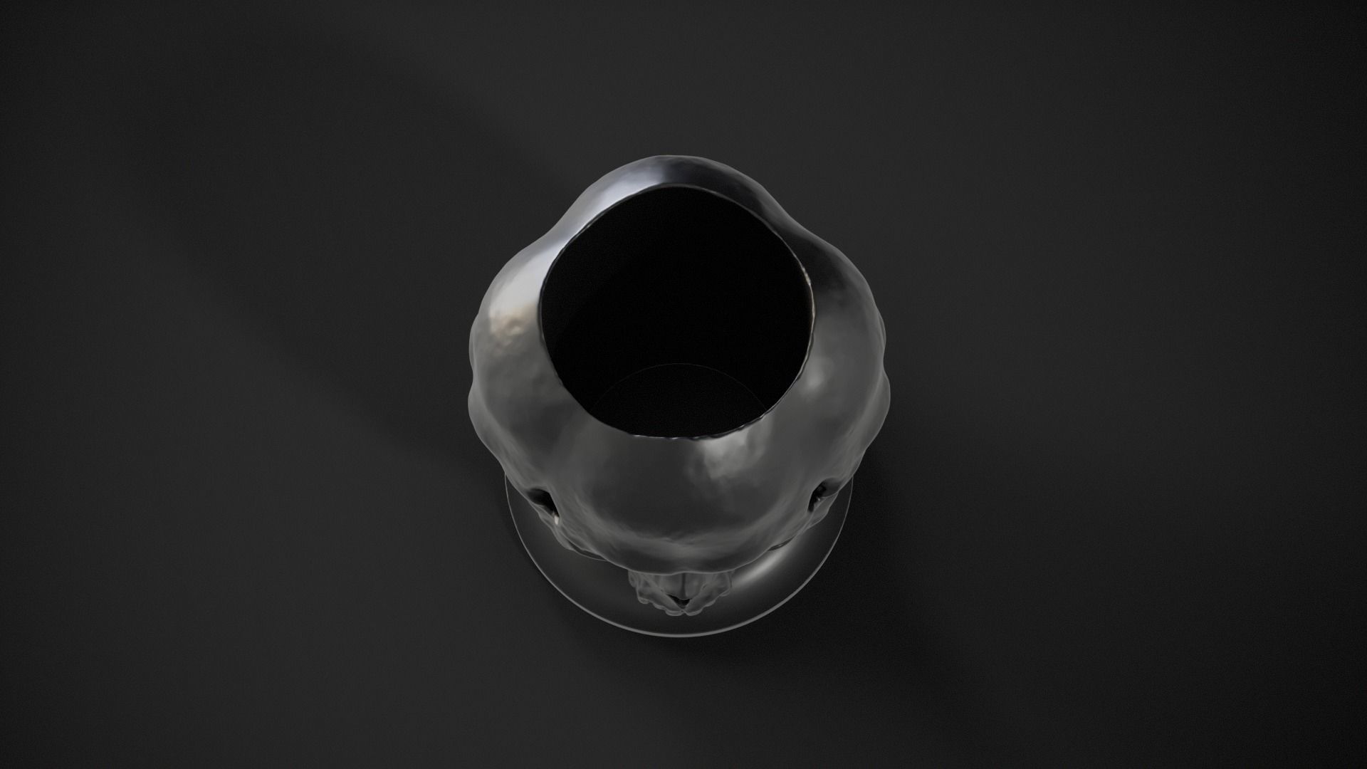 Skull - Stationery stand or vase for flowers 3D print model_10