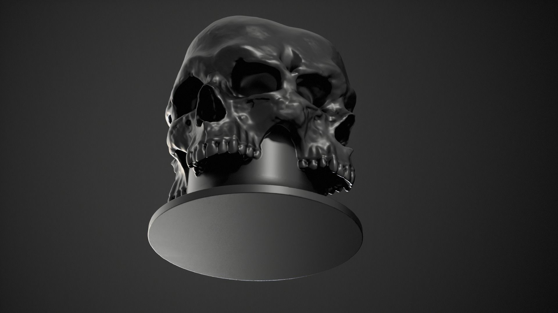 Skull - Stationery stand or vase for flowers 3D print model_11