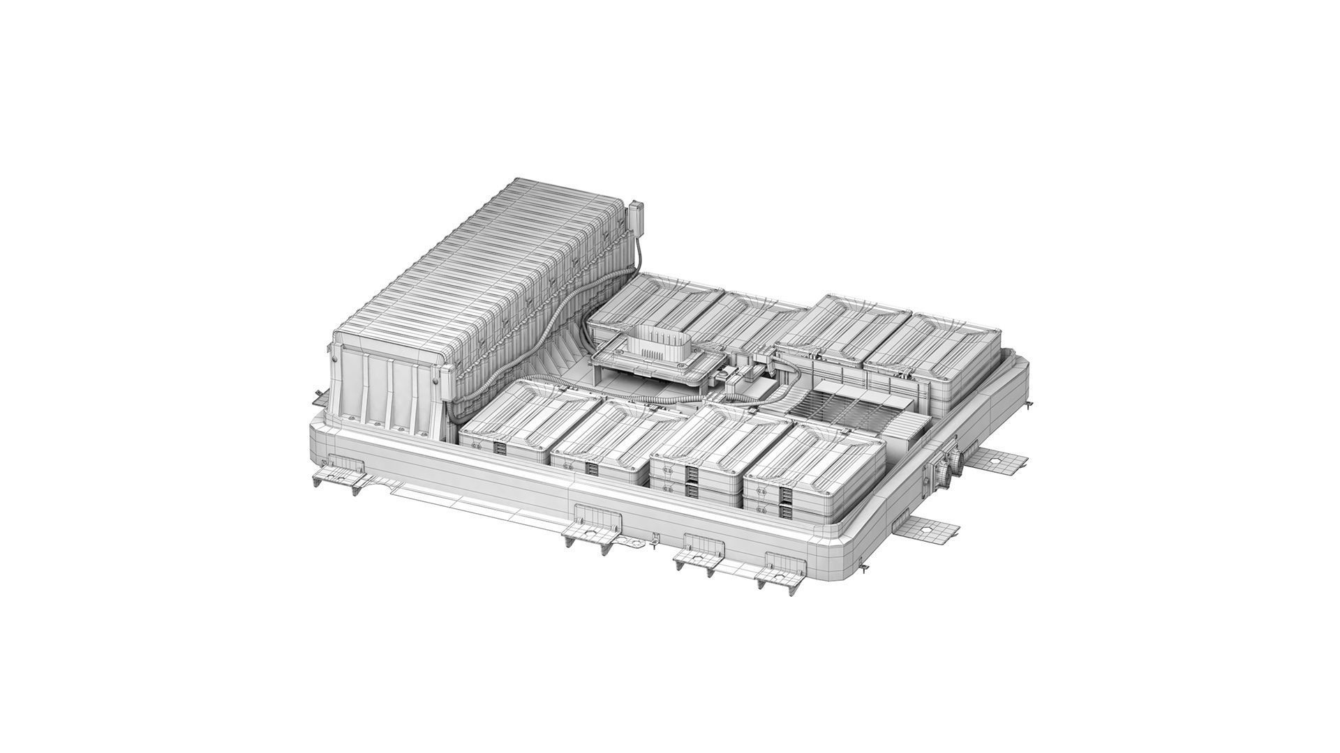 Nissan Leaf battery cell lithium-ion battery 3D model_12