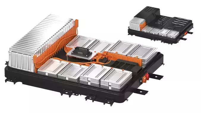  Nissan Leaf battery cell lithium-ion battery 3D model