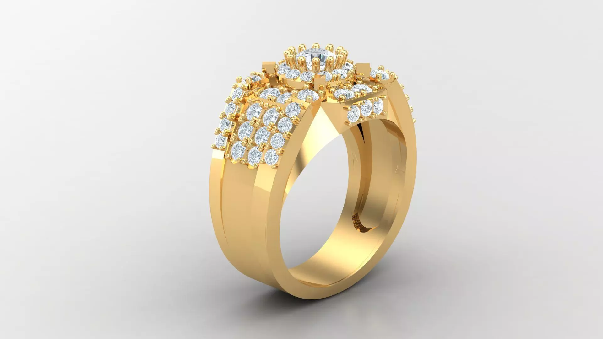 Diamond Man Ring Cad  MR  315 3D print model_0