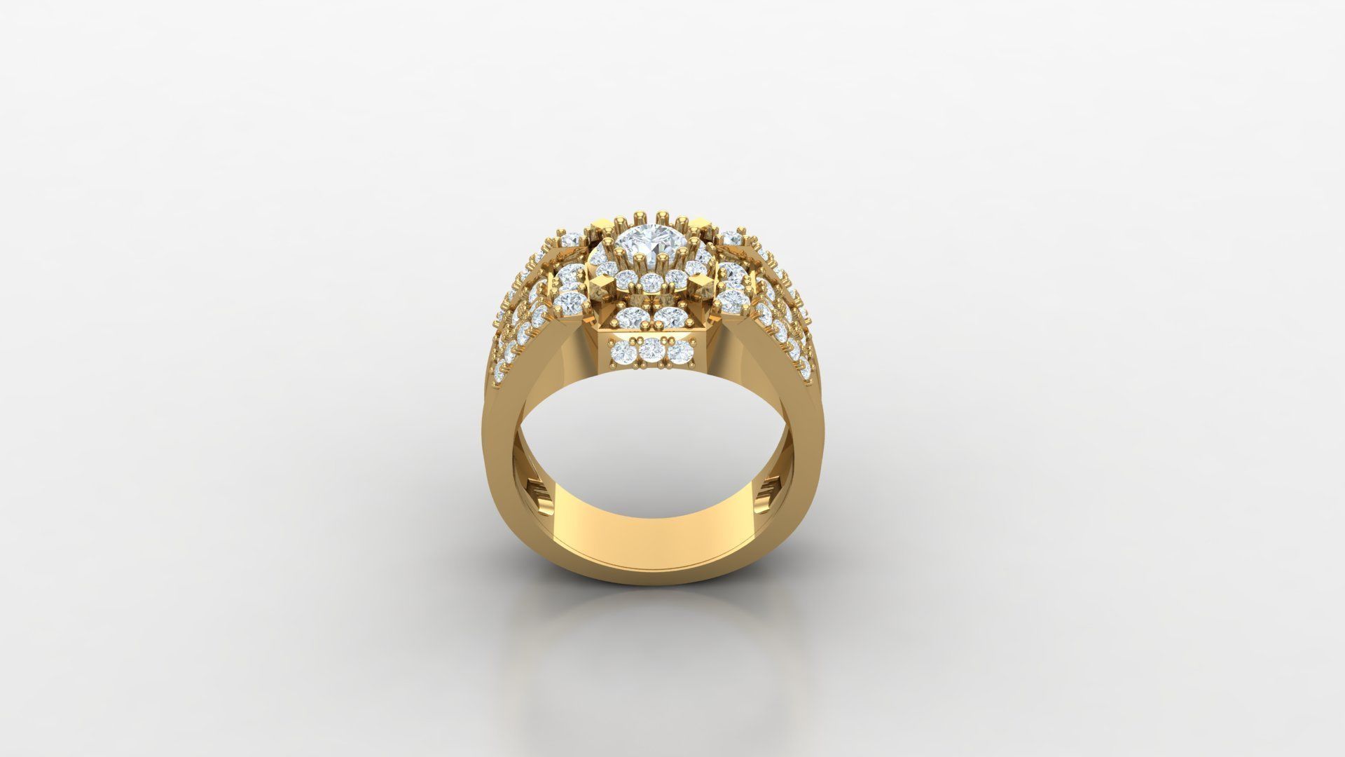 Diamond Man Ring Cad  MR  315 3D print model_2
