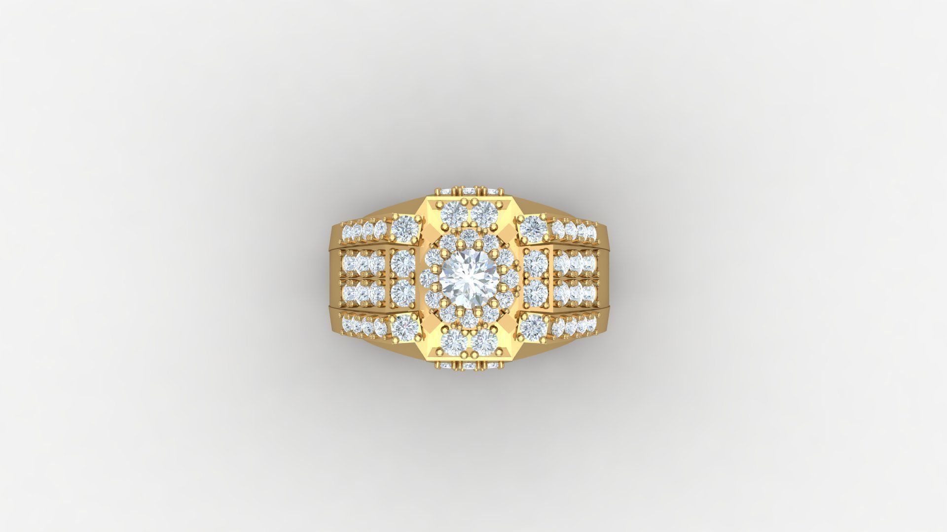 Diamond Man Ring Cad  MR  315 3D print model_4