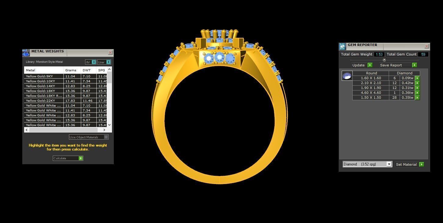 Diamond Man Ring Cad  MR  315 3D print model_5