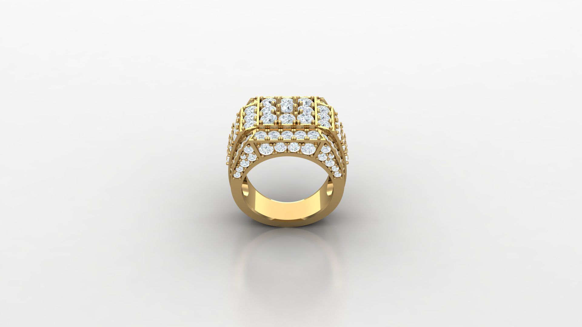 Diamond Man Ring Cad MR 314 3D print model_2