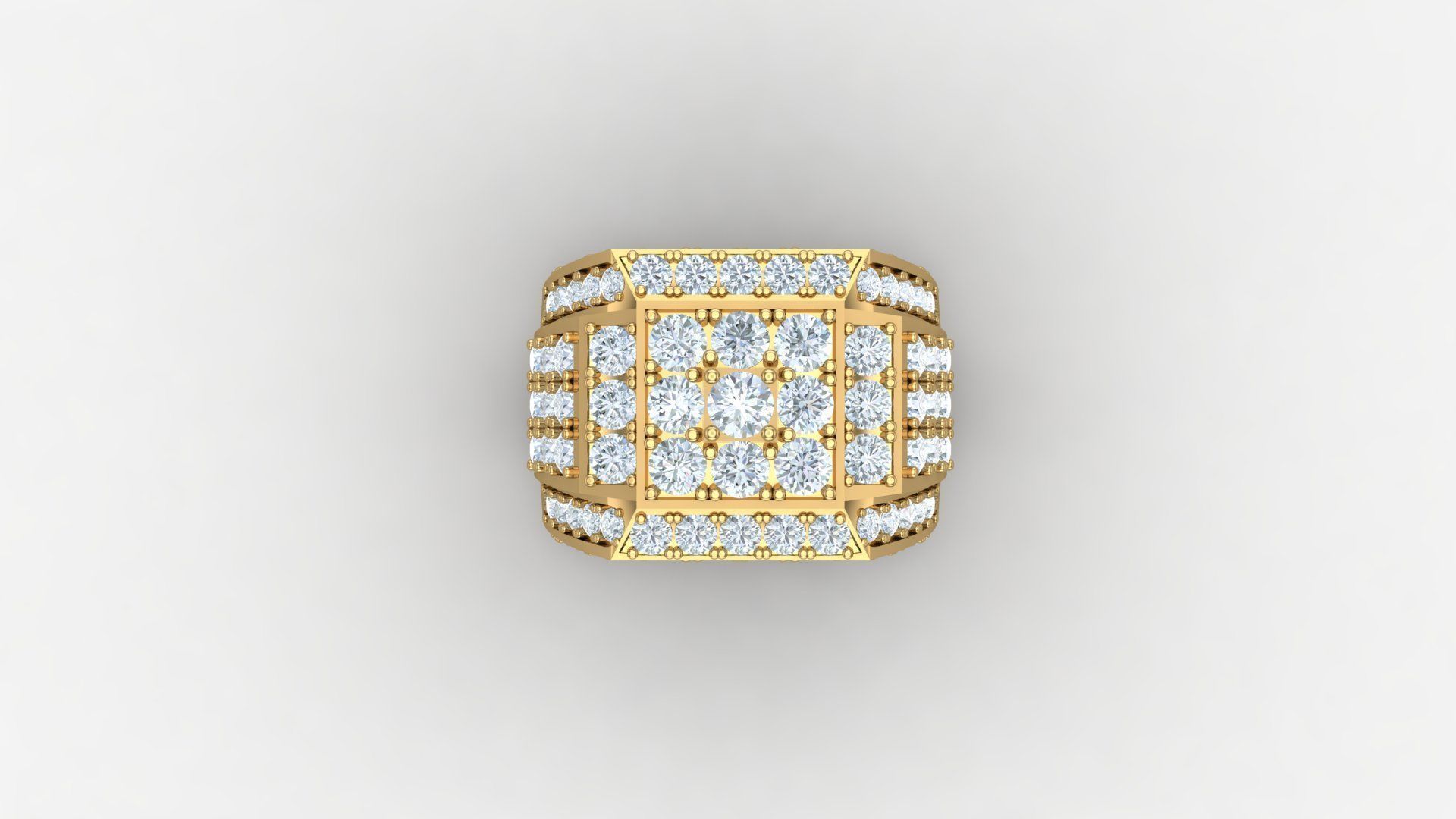 Diamond Man Ring Cad MR 314 3D print model_4