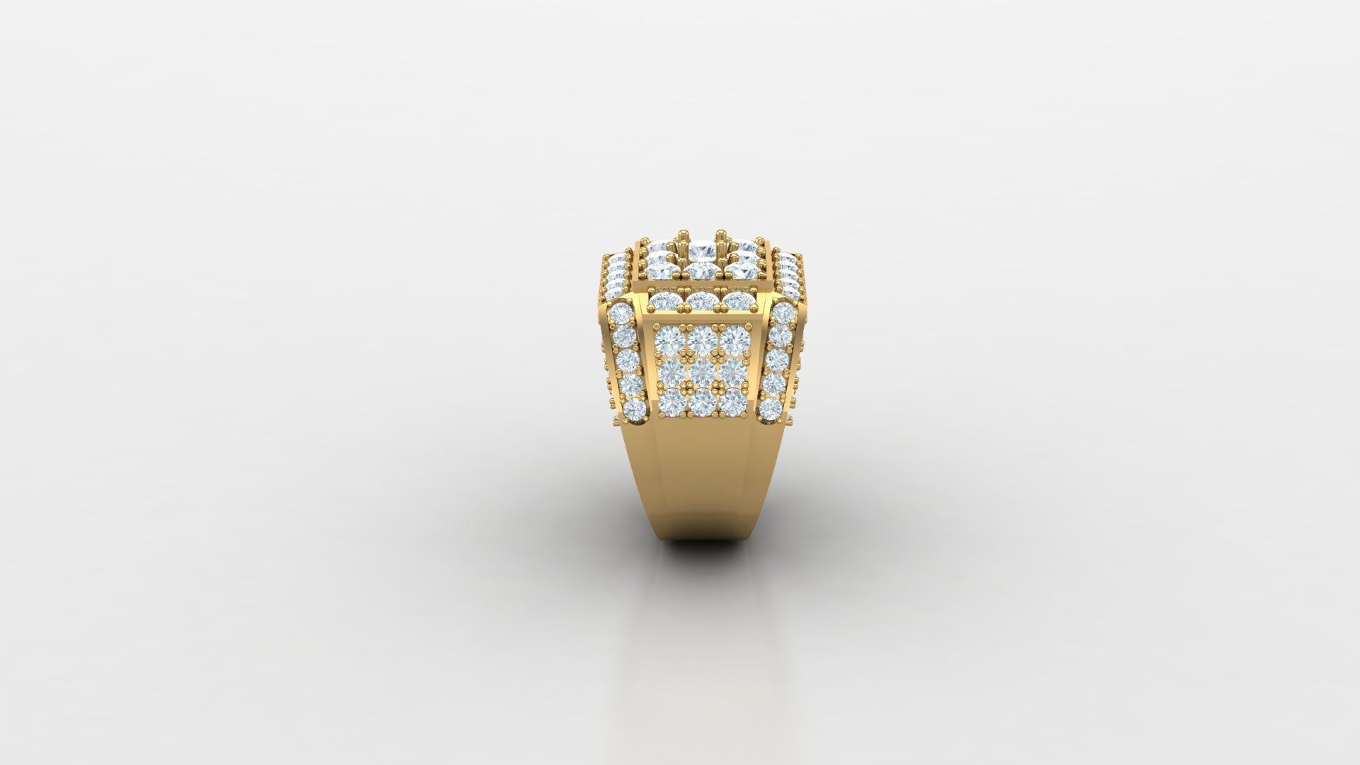 Diamond Man Ring Cad MR 314 3D print model_3