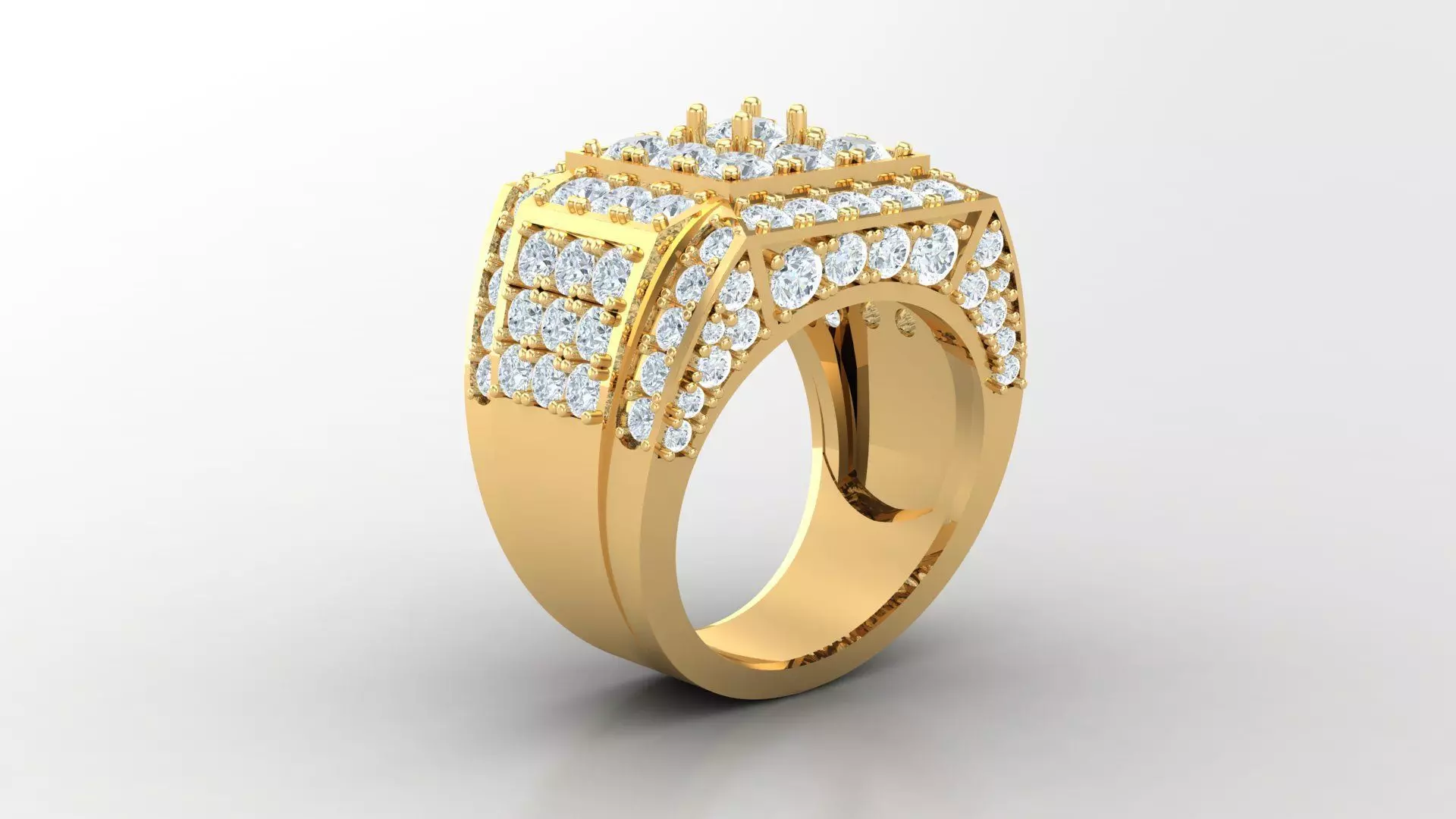 Diamond Man Ring Cad MR 314 3D print model_0