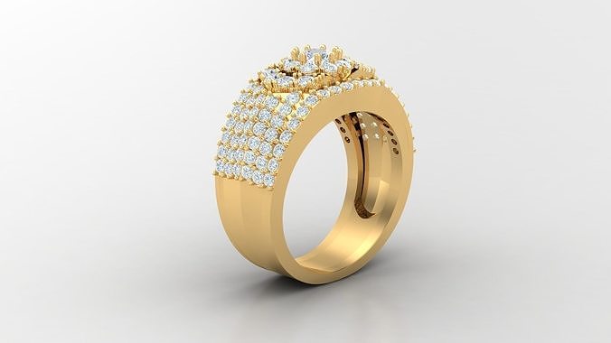Diamond Man Ring Cad  MR  313 3D print model