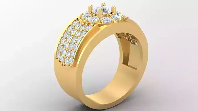 Diamond Man Ring Cad  MR  312