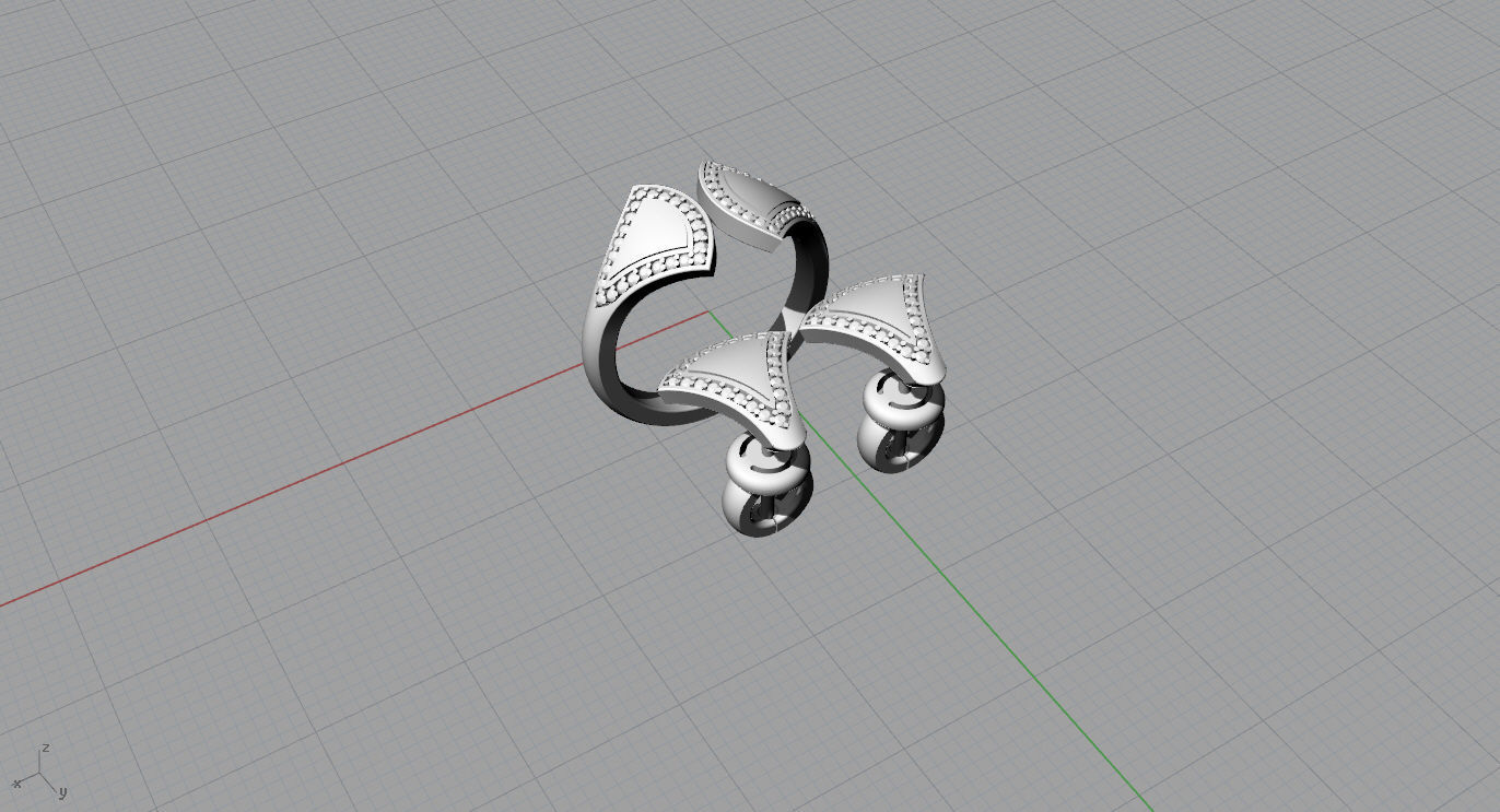 BVLGARI Ring and Earrings 3D print model_13