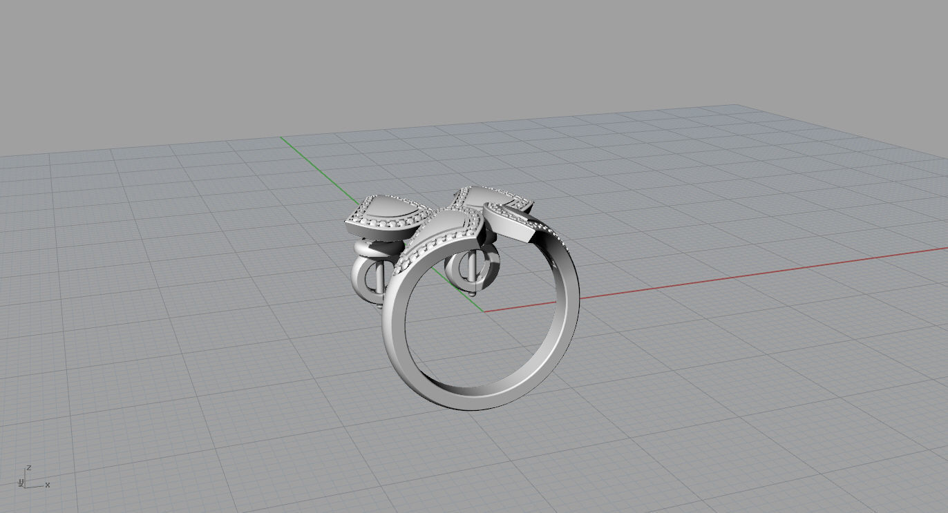 BVLGARI Ring and Earrings 3D print model_9