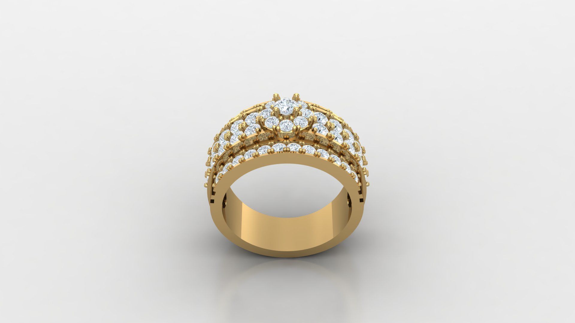 Diamond Man Ring Cad  MR  311 3D print model_2