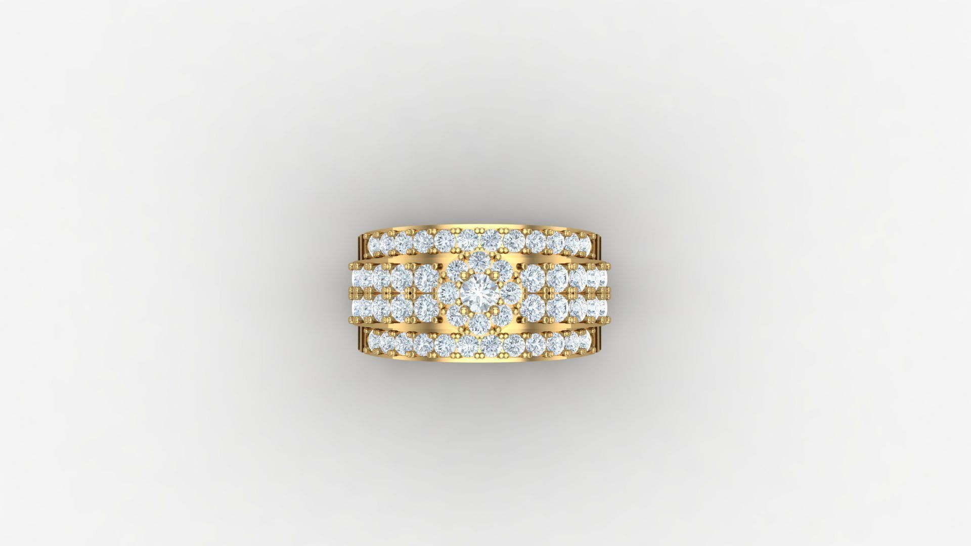 Diamond Man Ring Cad  MR  311 3D print model_4