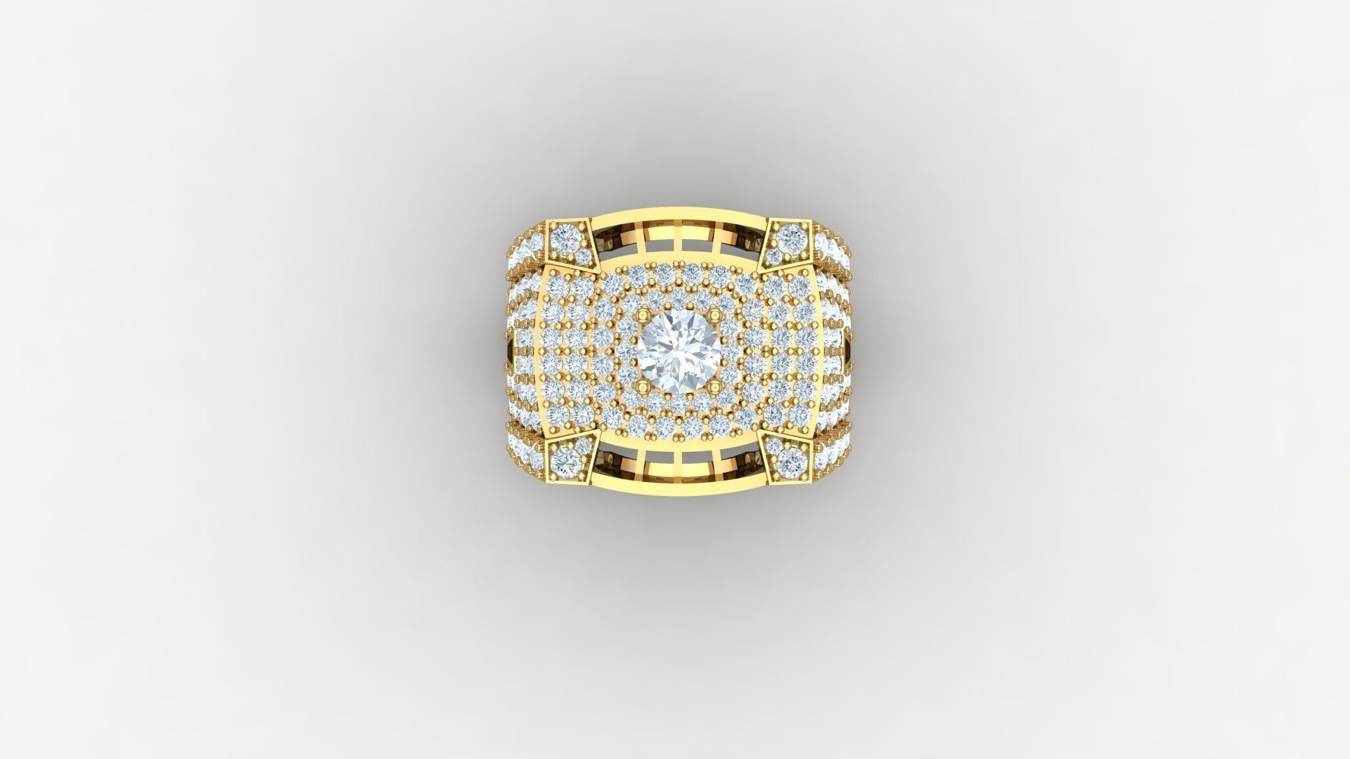 Diamond Man Ring Cad  MR  310 3D print model_4