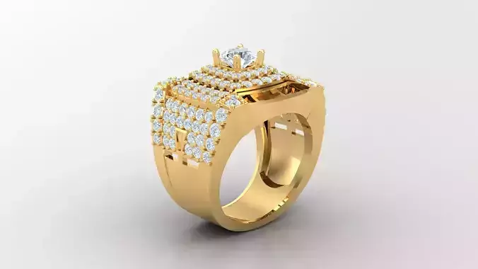 Diamond Man Ring Cad  MR  310