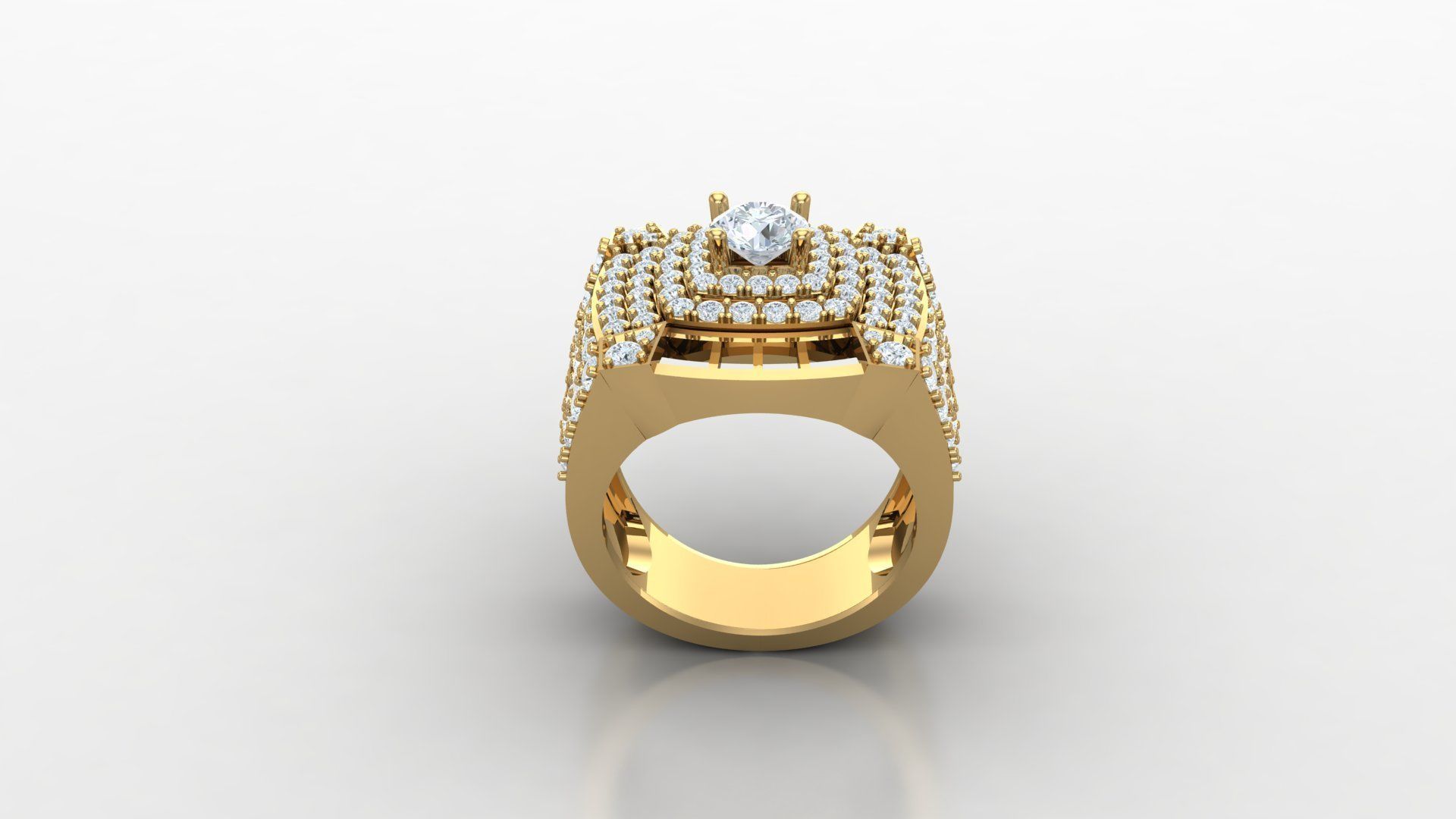 Diamond Man Ring Cad  MR  310 3D print model_2