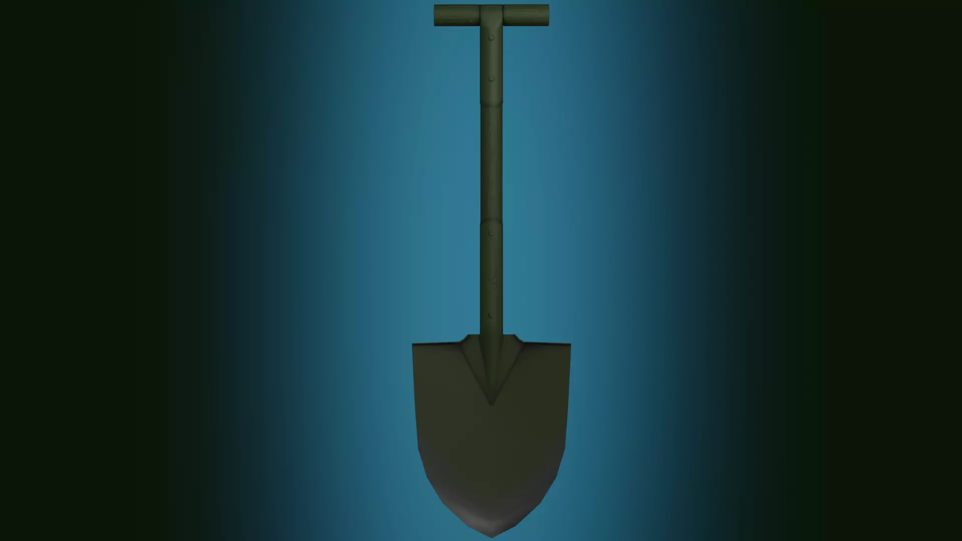 Military spade M-1910 Low-poly 3D model