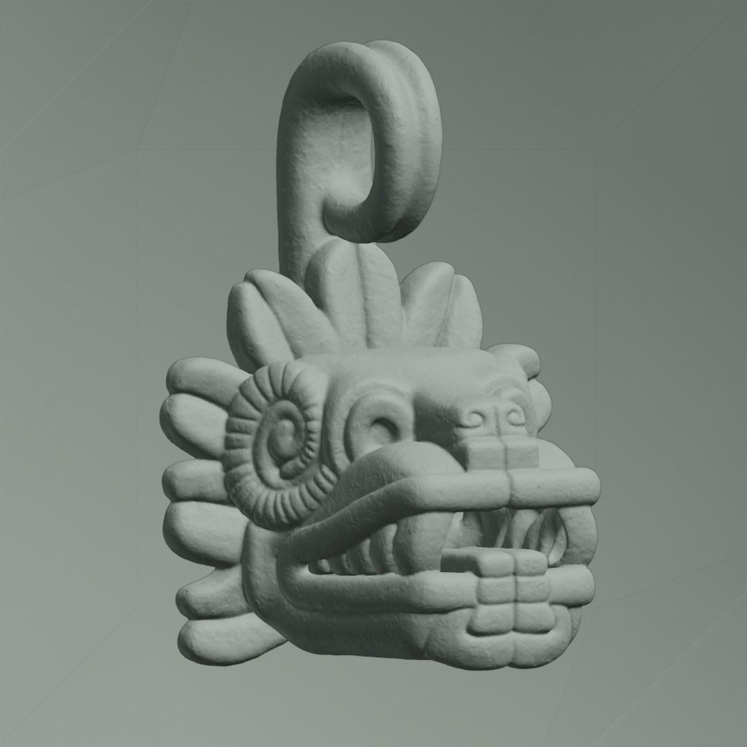 Qetzalcoatl-V1 pendant 3D print model_5