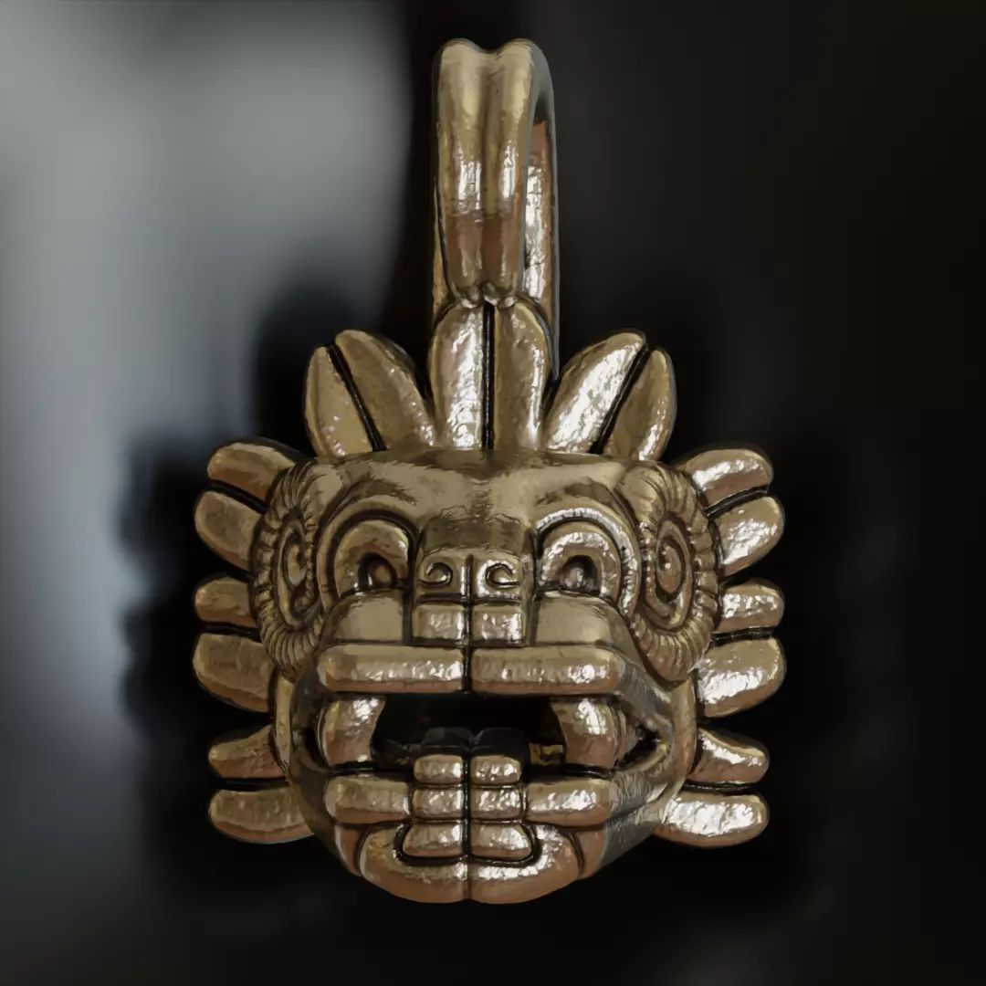 Qetzalcoatl-V1 pendant 3D print model_0