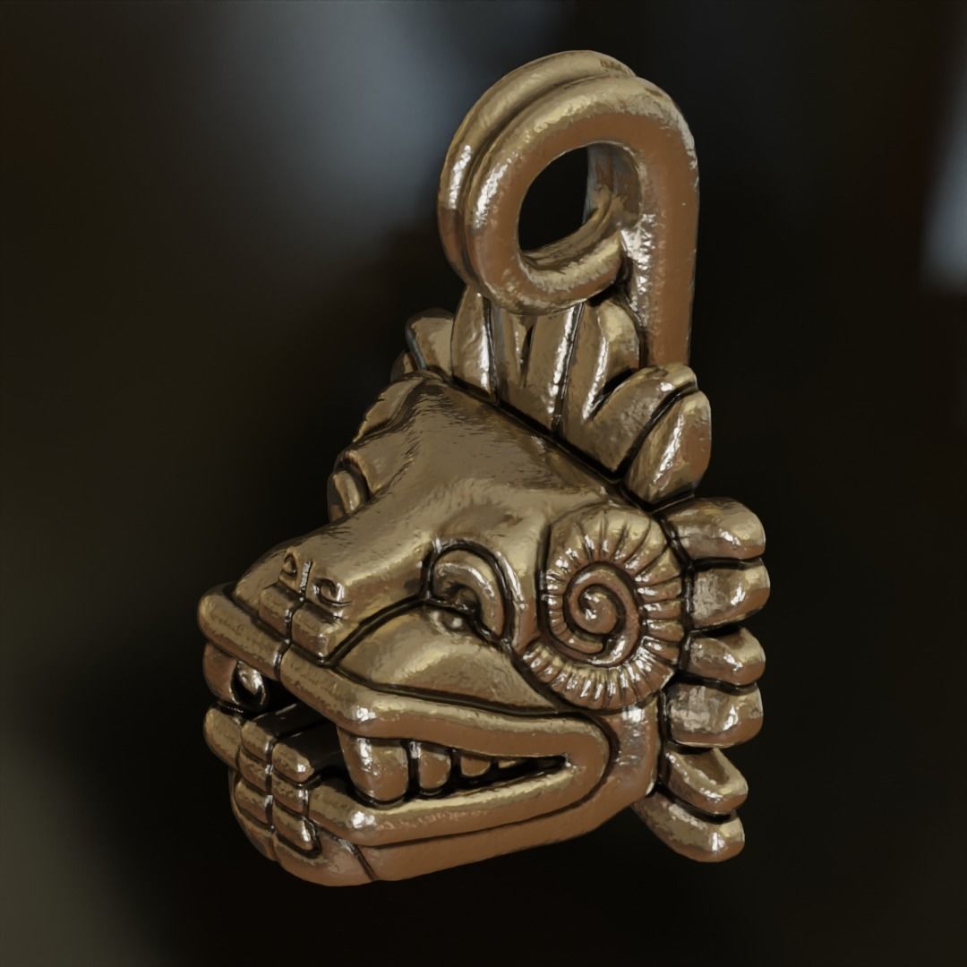 Qetzalcoatl-V1 pendant 3D print model_1