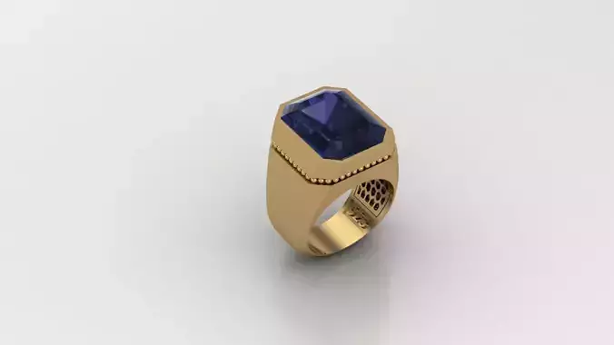 Diamond Man Ring Cad  MR  301 3D print model