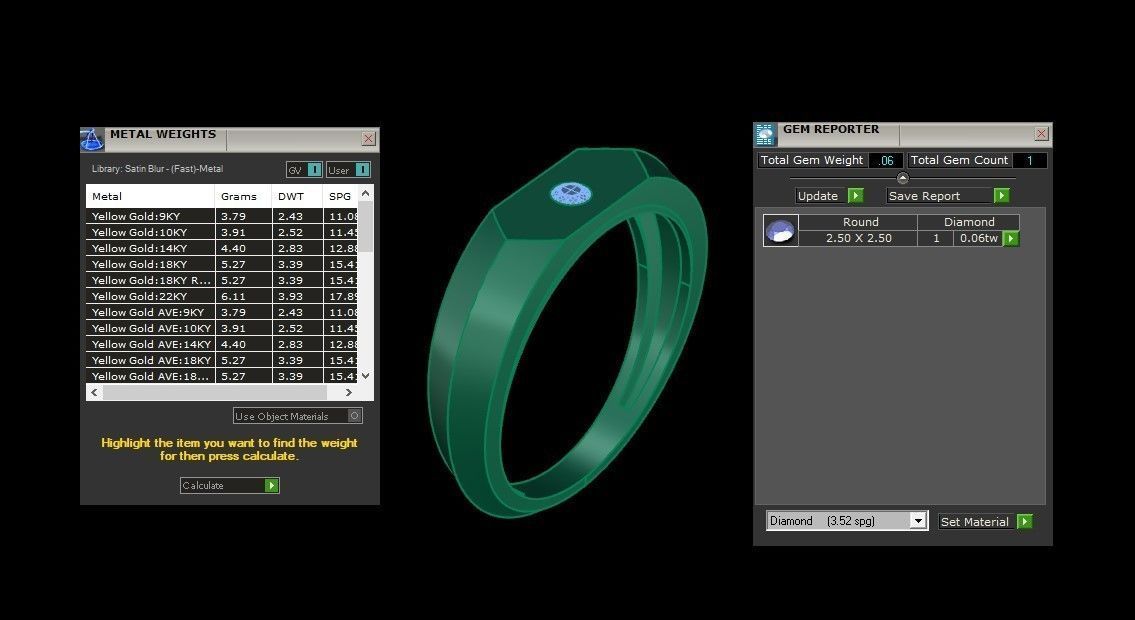 Diamond Man Ring Cad  MR  298 3D print model_4