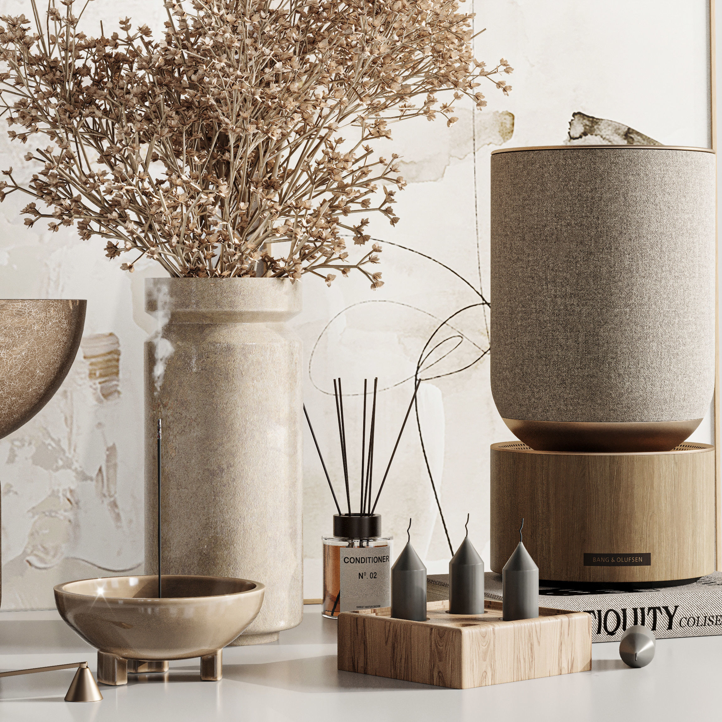 Decorative set 3D model_1