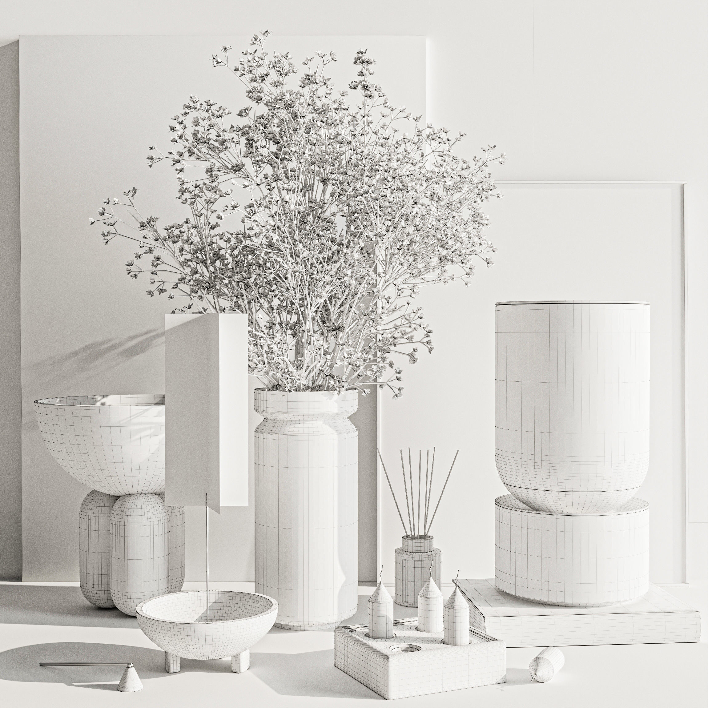 Decorative set 3D model_5