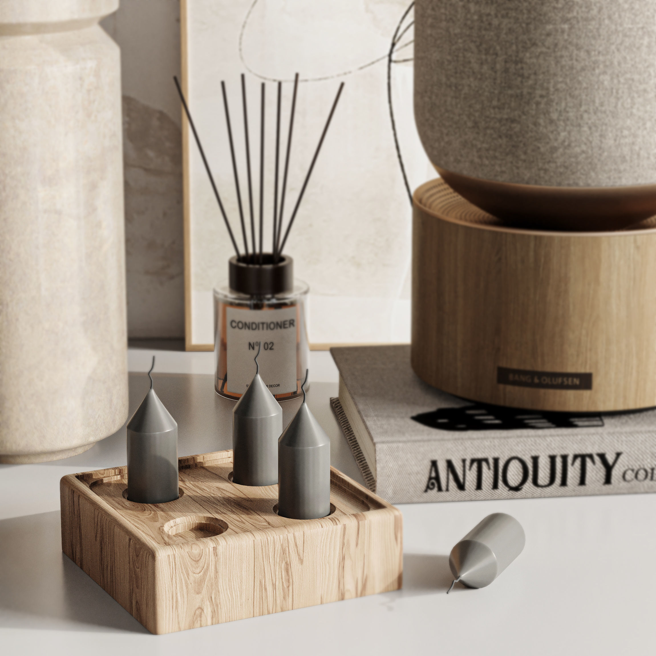 Decorative set 3D model_2