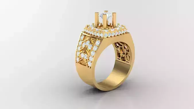 Diamond Man Ring Cad  MR  295